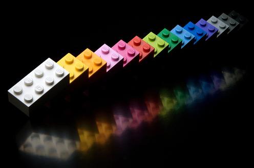 Gekleurde LEGO Magneten in diverse kleuren